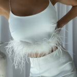 SATERA Top & Skirt Set in White - Image 3