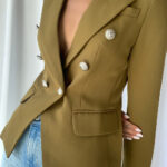 Double Breasted Blazer in Green - Image 3