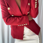 Double Breasted Red Blazer - Image 3