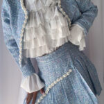 LE'ROSE Jacket & Skirt Set in Blue