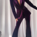 HINIYA Velvet Blazer & Flared Pants Set