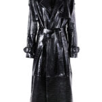 TRINA Patent Leather Trench Coat