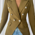 Double Breasted Blazer in Green