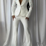 DIAMATE Blazer & Pants Set in White - Image 5