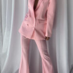 MILY Blazer & Flared Pants Set in Pink - Image 3