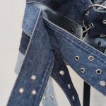 FIBIA Belts Denim Mini Skirt - Image 8
