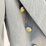 Double Breasted Blazer in Pale Gray - Image 14