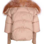 Fur Trim Puffer Jacket in Tan - Image 23