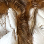 Fur Trim Puffer Jacket in Beige - Image 11