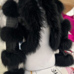 LITALY Fur Trim Leather Jacket in Black - Image 7