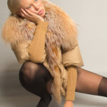 Fur Trim Puffer Jacket in Tan - Image 11