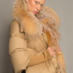 Fur Trim Puffer Jacket in Tan - Image 2