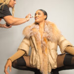 Fur Trim Puffer Jacket in Tan - Image 21