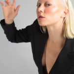 NAOMA Blazer & Flared Pants Set in Black - Image 2