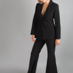 NAOMA Blazer & Flared Pants Set in Black - Image 5