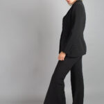 NAOMA Blazer & Flared Pants Set in Black - Image 3