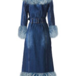 MEDUSA Denim Coat w/ Shearling Fur - Image 5