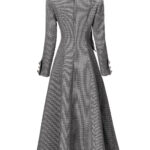 ELDENNE Check Trench Coat in Gray - Image 2