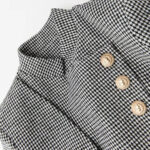 ELDENNE Check Trench Coat in Gray - Image 4