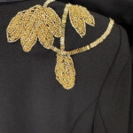 FOGELE Embellished Blazer & Flared Pants Set in Black - Image 5