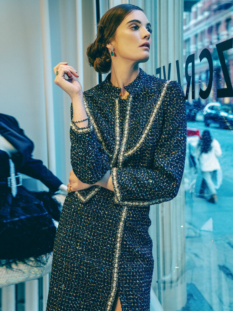 MERCER Tweed Jacket & Skirt Set Right Image