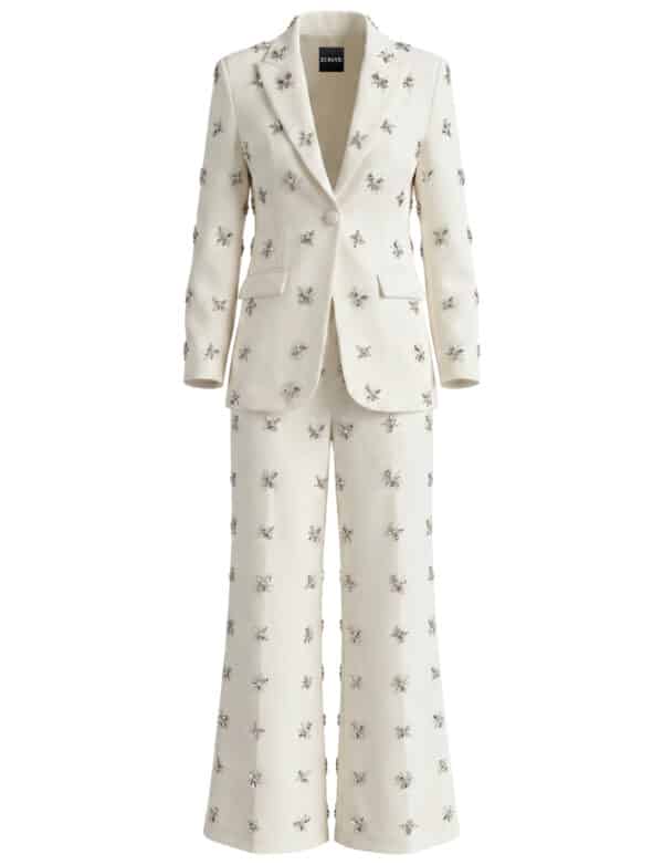 FELORA Embellished Blazer & Pants Set