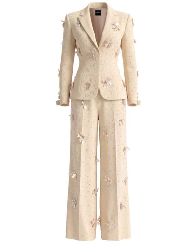 GRESSA Embellished Blazer & Pants Set