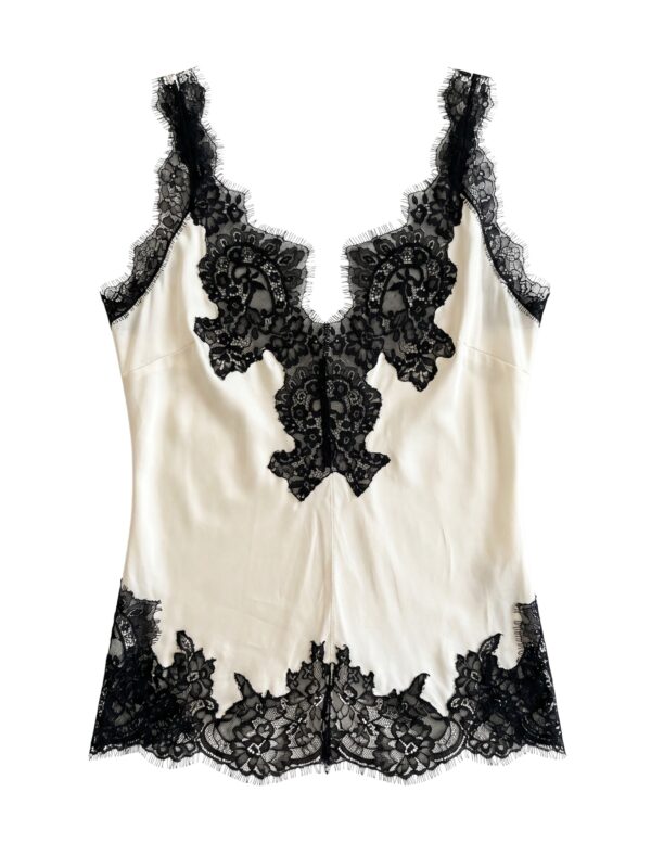 NAVETTE Lace Trim Camisole in White